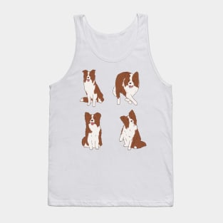 Brown border collie pack Tank Top